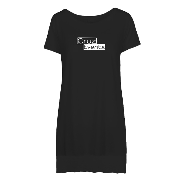 CRUZ EVENTS | T-SHIRT DONNA LUNGA NERA