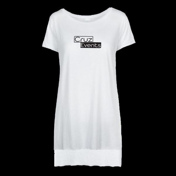 CRUZ EVENTS | T-SHIRT DONNA LUNGA BIANCA